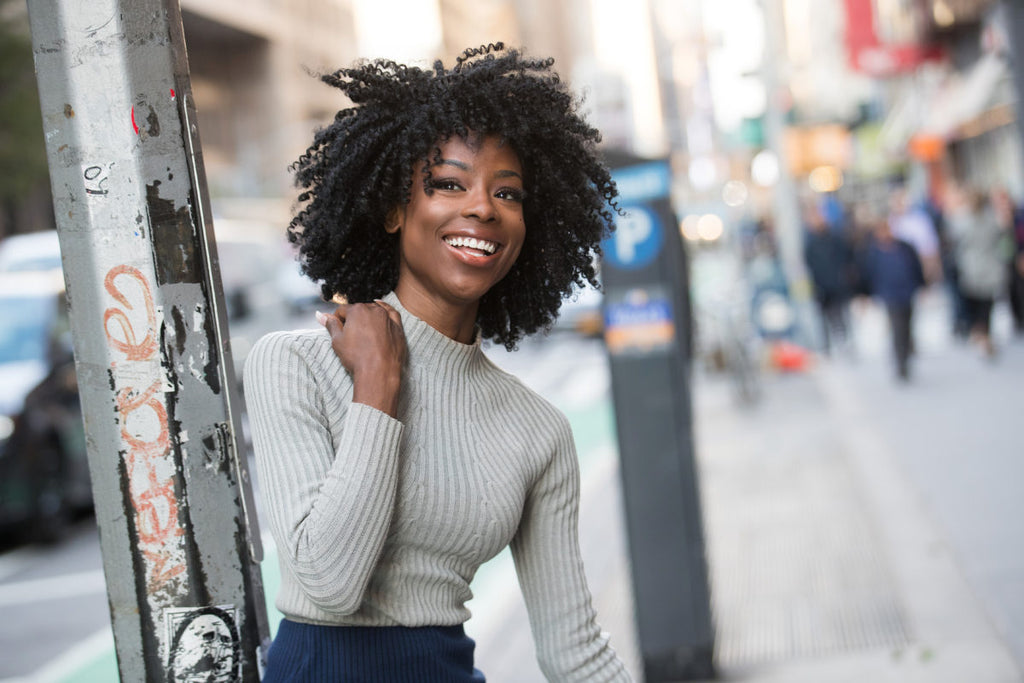 Smiling Woman on Street