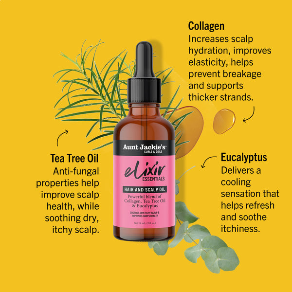 Collagen, Tea Tree Oil & Eucalyptus Elixir Hair Oil